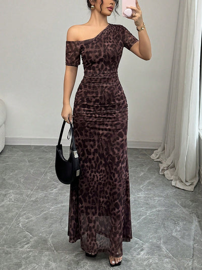 Leopard Mesh Dress