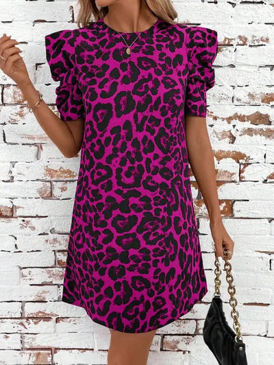 Hot Pink Leopard Print Dress